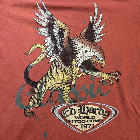 Y2k Ed Hardy rhinestone top - Picture 2 of 8